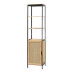 Badkamerkast Tervola kolomkast 172x40x35 cm zwart naturel ro, Huis en Inrichting, Badkamer | Badkamermeubels, Verzenden, Nieuw