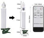 Led kaarsen warmwit met afstandsbediening timer zwart 10, Ophalen of Verzenden, Nieuw