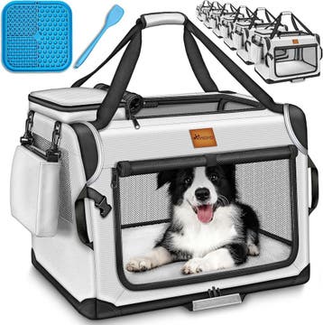 Reisbench hond - Draagtas hond - Transportbox - 50x34x34 cm-, Verzenden, Zo goed als nieuw