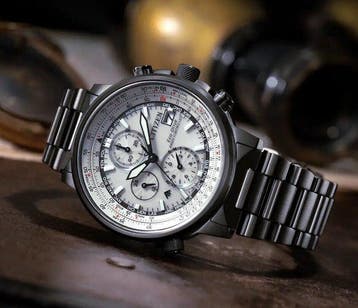 Citizen - Collezione Promaster SKY Crono Pilot Acciaio, Nieuw