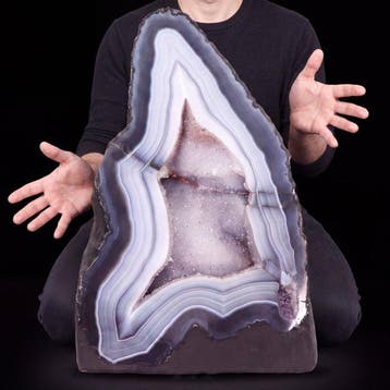 Amethist & Agaat- 35x22x14 cm - Geode- 10.3 kg, Verzamelen