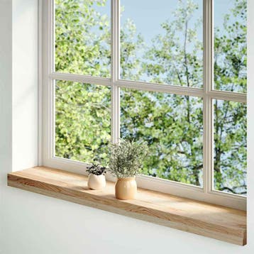 vidaXL Vensterbanken 2 st onbehandeld 100x15x2 cm massief, Verzenden, Nieuw