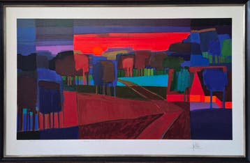 Ton Schulten – “Branding van de herfst II” (2005) Certified, Ingelijst, Ophalen of Verzenden, Landschappen