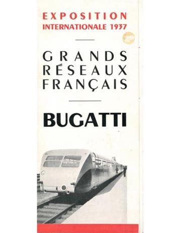 1937 BUGATTI EXPOSITION INTERNATIONALE BROCHURE, Nieuw, Author