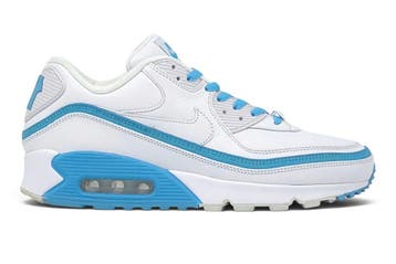 Nike Air Max 90 x Undefeated | Maat 44 | White Blue Fury, Nike, Ophalen of Verzenden, Sneakers of Gympen, Zo goed als nieuw
