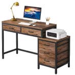 Compact Bureau met 5 Lades en Omkeerbare Ladekast, Verzenden, Nieuw