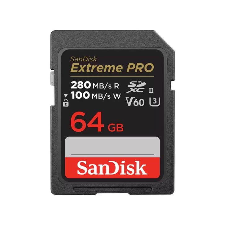 SanDisk Pro 64GB V60 UHS-II SD Cards 280/100MB/s, Audio, Tv en Foto, Fotografie | Geheugenkaarten, Overige typen, Nieuw, Ophalen of Verzenden