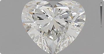 1 pcs Diamant (Natuurlijk) - 0.72 ct - Hart - H - IF -, Nieuw