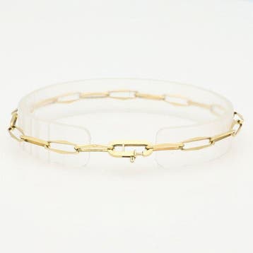 Schakelarmband - 14 karaat Geel goud - Closed forever, Sieraden, Tassen en Uiterlijk, Antieke sieraden