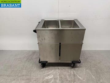RVS Rieber Verrijdbare Bain-Marie 2 x 1/1 GN met, Ophalen of Verzenden, Gebruikt