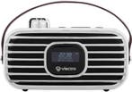2dekans | Vlectro Retro DAB+ Radio met Bluetooth - Compact, Ophalen of Verzenden, Zo goed als nieuw