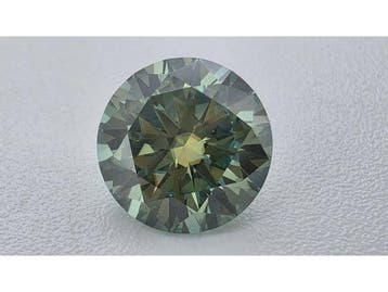 Veiling - Moissanite briljant 2 crt Blue Green ( GRA Gecerti, Sieraden, Tassen en Uiterlijk, Edelstenen, Nieuw