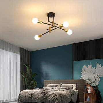 Industriële Sputnik kroonluchter 4 lichts Ø70 cm, Verzenden, Nieuw