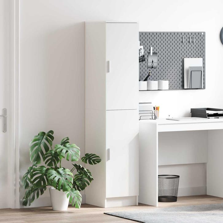 vidaXL buffetkast Wit 35 x 39 x 168 cm, Huis en Inrichting, Kasten | Buffetkasten, Nieuw, Minder dan 50 cm, Overige houtsoorten