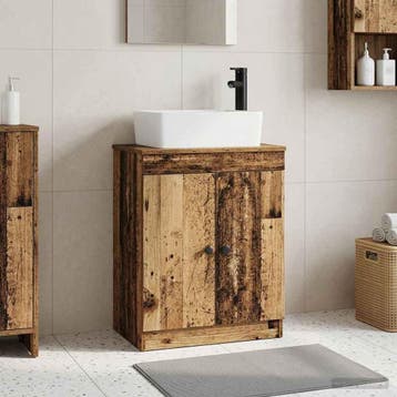 vidaXL Badkamermeubel met Wasbak Oud hout 54 x 35 x 83 cm, Verzenden, Nieuw