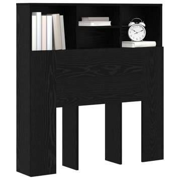 vidaXL Hoofdeinde kas Zwart Eiken Bewerkt hout, Verzenden, Nieuw, Zwart, Hout