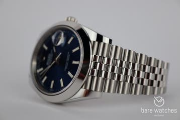 Rolex Datejust 41 126300 Blauw Jubilee Full set 08/2021, Staal, Polshorloge, Ophalen of Verzenden, Zo goed als nieuw