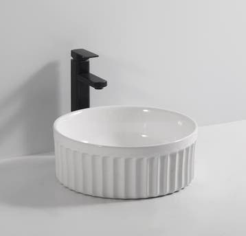 SALE - Rasna 39 - Glans wit - Waskom -  -  - Keramiek -, Doe-het-zelf en Verbouw, Sanitair, Ophalen of Verzenden, Nieuw
