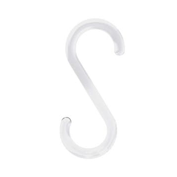S-Haak / Ophanghaak - 5,5cm - Kunststof - Transparant -....