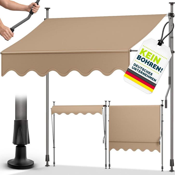 Klemluifel - Balkon luifel - Verticale luifel - 400 cm - Tau, Tuin en Terras, Zonneschermen, Zo goed als nieuw, Verzenden