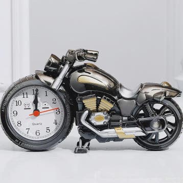 Vintage Motorfiets Wekker - Stijlvolle Tafelklok voor Bureau, Verzenden, Nieuw