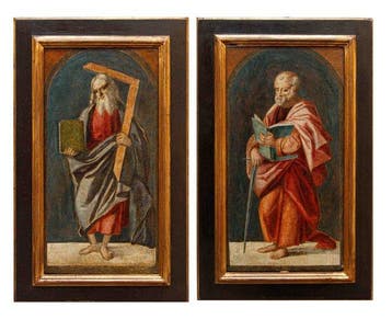 Scuola lombarda (XVII) - San Paolo e San Tommaso, Antiek en Kunst