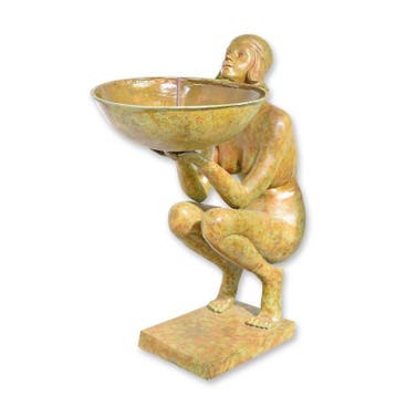 A BRONZE FIGURAL ART DECO FOUNTAIN (Beeldjes - Decoratie), Verzenden, Nieuw