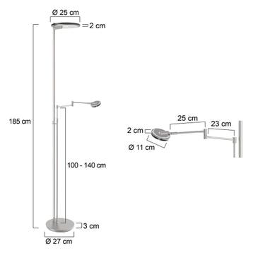Steinhauer vloerlamp Turound LED 2663ST 2dekansje, Ophalen, Overige materialen, 100 tot 150 cm, Nieuw