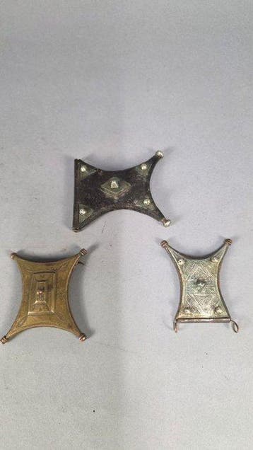 Amulet van leer en zilver - Tuareg - Niger (Zonder