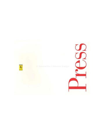 1996 FERRARI PROGRAMMA PERSMAP ENGELS & ITALIAANS 1122/96, Nieuw, Ferrari, Author