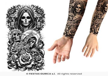 Neptattoo Dia Los Muertos, Verzenden, Nieuw, Feestartikel