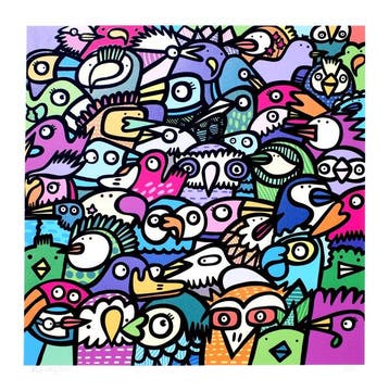 Kev Munday - All The Birds - Limited Edition Giclee Print -