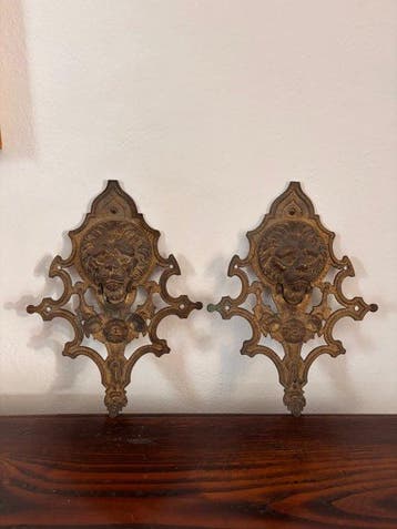 Decoratief ornament (2) - Exceptional Rare Pair of Antique