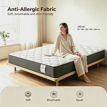 LUVANZA Hybride Matras 7-Zones | Pocketvering & Comfortschui, Verzenden, Nieuw
