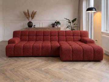 Loungebank Zuidlaren - loungebanken - Rood, Nieuw, 150 cm of meer, Stof, 300 cm of meer