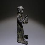 Oud-Egyptisch Brons Farao die een figuurgodin Maat