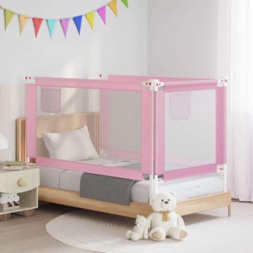 vidaXL Bedhekje peuter 150x25 cm stof roze, Verzenden, Nieuw