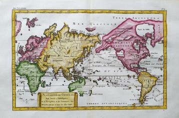 World Map - Aardplanisfeer of Mercator-projectie; Rigobert, Nieuw
