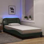 vidaXL Bedframe met LED zonder matras Hvar stof, Eenpersoons, Verzenden, Nieuw, Stof