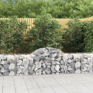 vidaXL Schanskorven 25 st gewelfd 200x50x60/80 cm, Tuin en Terras, 100 cm of meer, Verzenden, Nieuw, Metaal