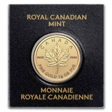 Canada. 50 Cents 2025 1 Gram $0.5 CAD 9999 Canadian Gold
