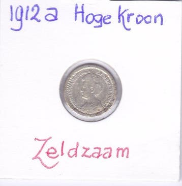 Nederland. Wilhelmina. 10 Cents 1912 a MET HOGE KROON