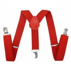 Fako Fashion - Kinder Bretels - Effen - 65cm - Rood, Kinderen en Baby's, Verzenden, Nieuw