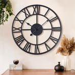 Lafocuse Klok 40cm Zwart | Laatste Stuk!, Ophalen of Verzenden, Nieuw, Analoog, Wandklok