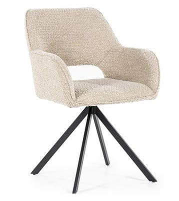 Stoel Fabio - Zand Spark - 95836 - eetkamerstoelen, Huis en Inrichting, Nieuw, Stof