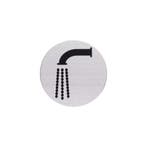 Pictogram zelfklevend rond kraan RVS, Verzenden, Nieuw in verpakking