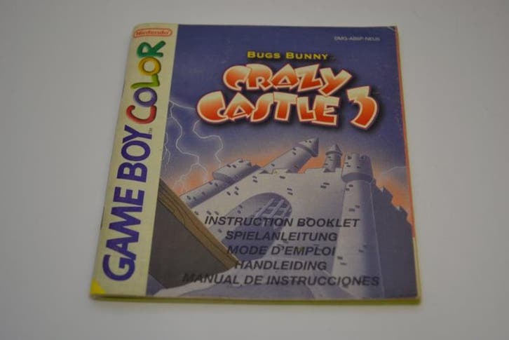 Bugs Bunny in Crazy Castle 3 (GBC NEU5 MANUAL), Spelcomputers en Games, Spelcomputers | Nintendo Portables | Accessoires, Zo goed als nieuw