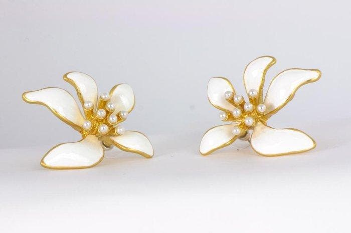 Oscar De La Renta - Metaal - Oorbellen, Antiek en Kunst, Curiosa en Brocante