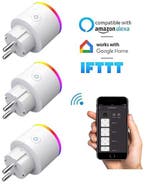 Smart plug - Set van 3 - Slimme stekker 16A - Google Home..., Verzenden, Nieuw