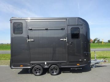 Steinsberger, zijlader, hengstenuitvoering, XL zadelkamer, Ophalen, Nieuw, Polyester, 2-paards trailer